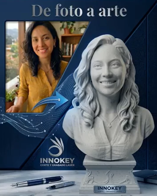 Busto o estatuilla 3D personalizada desde foto