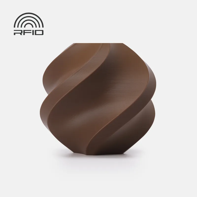 Muestra del fabricante: Marrón cacao, Bambu Lab PLA Basic