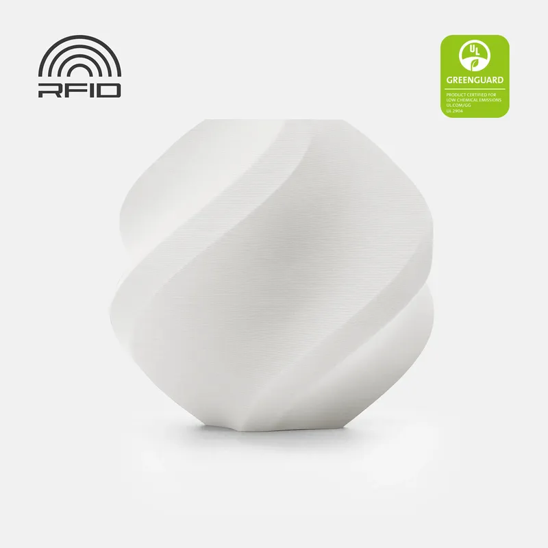 Muestra del fabricante: Blanco marfil mate, Bambu Lab PLA Matte