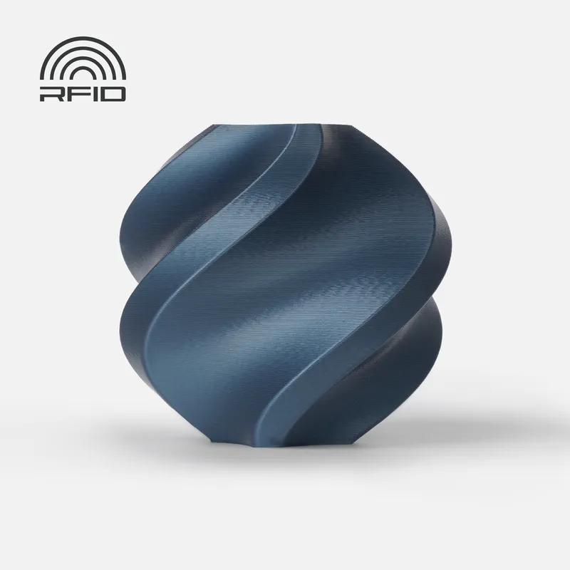 Muestra del fabricante: Azul cobalto metalizado, Bambu Lab PLA Metal