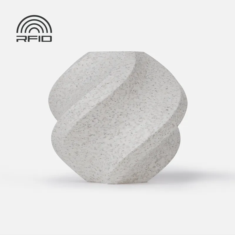 Muestra del fabricante: Blanco mármol, Bambu Lab PLA Marble